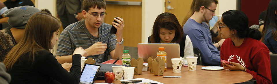 students using mobile text polling
