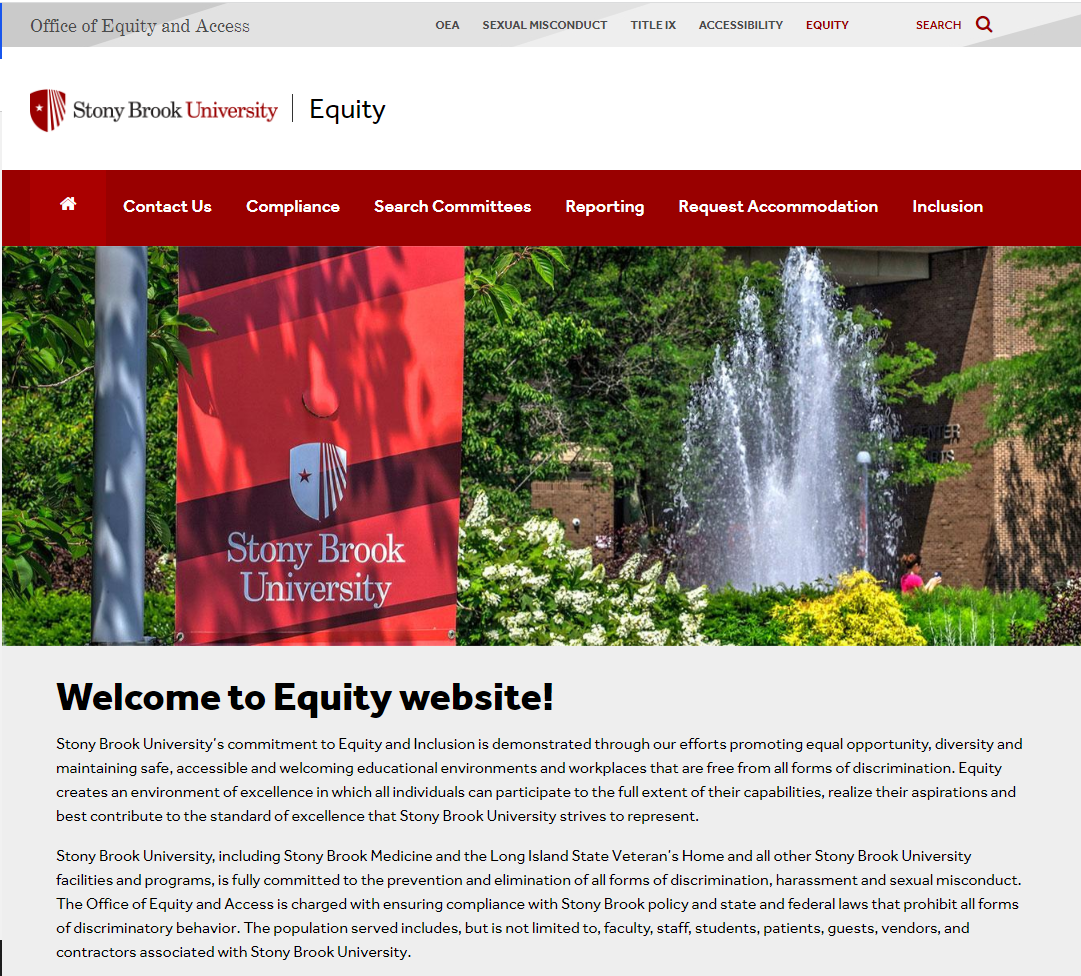 Equity Website Screenshot