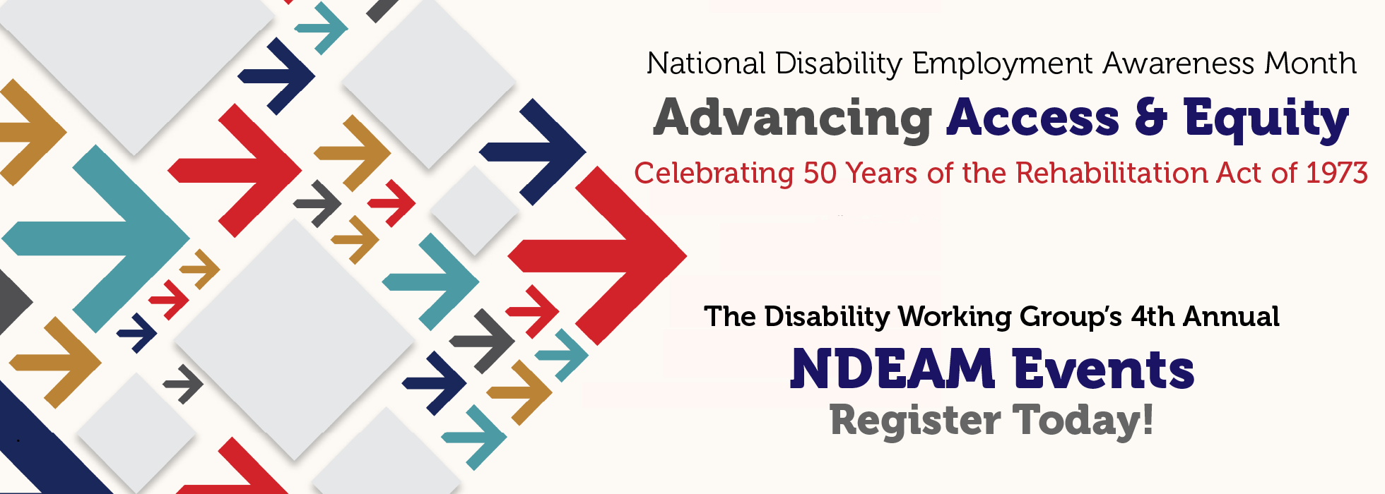 NDEAM 2023 Logo Advanicng Access & Equity