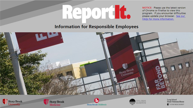 Screenshot of Information for Responsible Employees