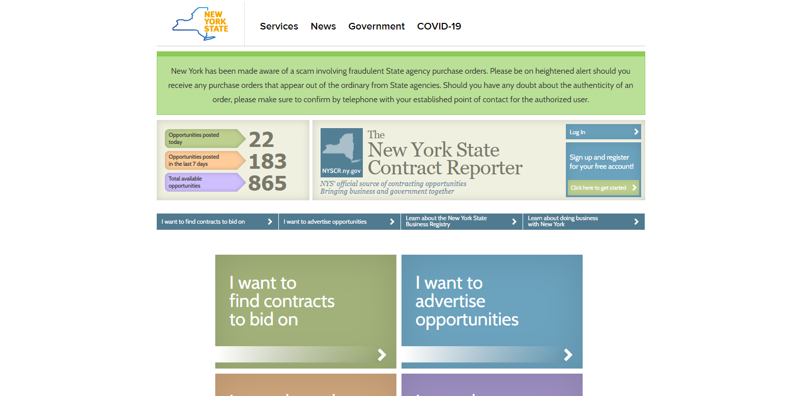 NYS contract reporter
