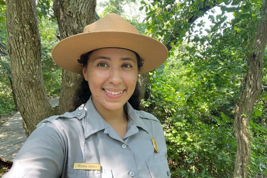 Roxana Saravia graduated from the MCP program in 2019 and is currently working as an Interpretive Park Ranger with Fire Island National Seashore (FIIS). 
