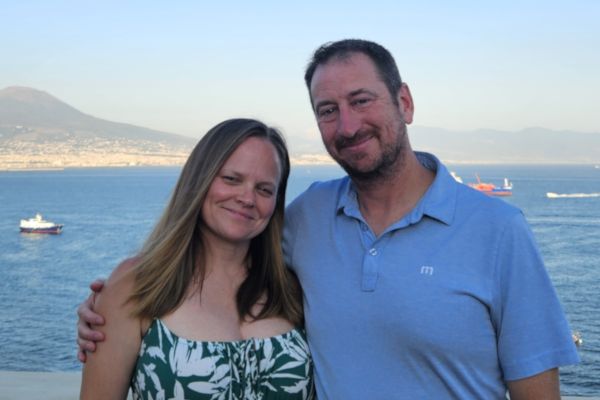 Michele Fischer with husband Frank in Bermuda