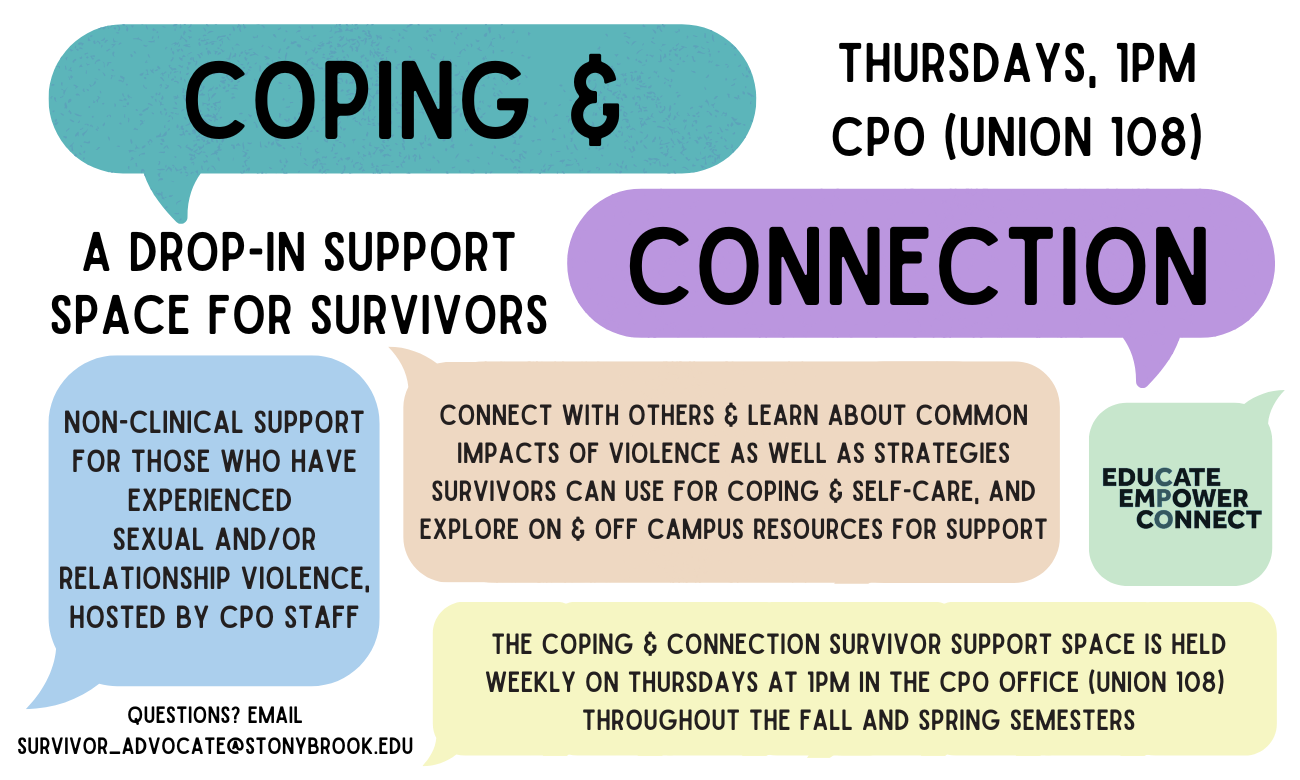 Coping and Connection Thursdays 1PM Union 108
